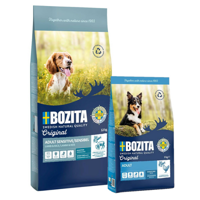 BOZITA Original Sensitive Digestion 12kg + 3kg Ingyenes