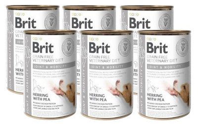 Brit Green Free Veterinary Diet Dog Joint & Mobility Hering borsóval 6x400g