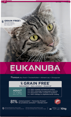 EUKANUBA Grain Free felnőtt lazac 10kg
