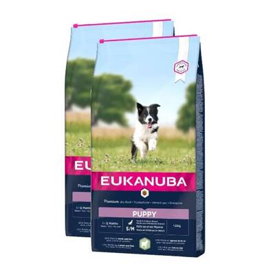Eukanuba Puppy&Junior Small/Medium Lamb&Rice 2x12kg