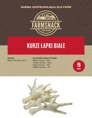 FarmSnack csirke mancsok fehér 5db