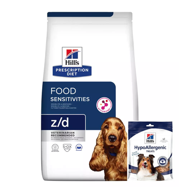 Hill's PD Prescription Diet Canine z/d táplálékérzékenység 10kg + Kényeztetés INGYENES!