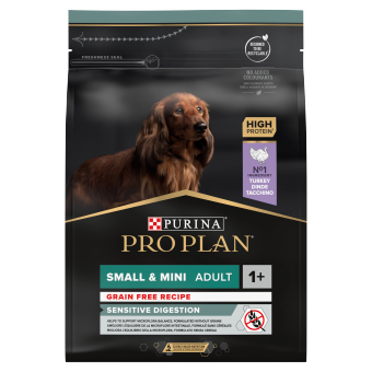 PRO PLAN Sensitive Digestion Small & Mini felnőtt pulykadús kutyatáp 2,5kg