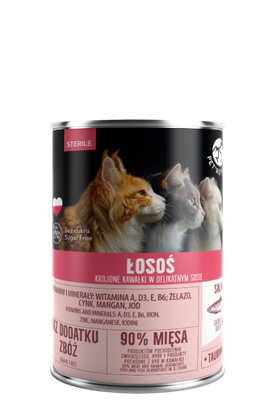 PetRepublic darabok lazacos mártásban (steril) 400g macskák számára