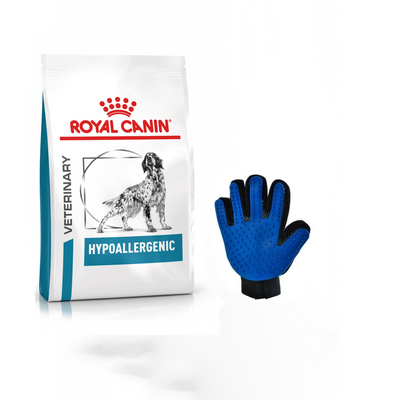 ROYAL CANIN Hypoallergenic 14kg + Fésülőkesztyű INGYENES!